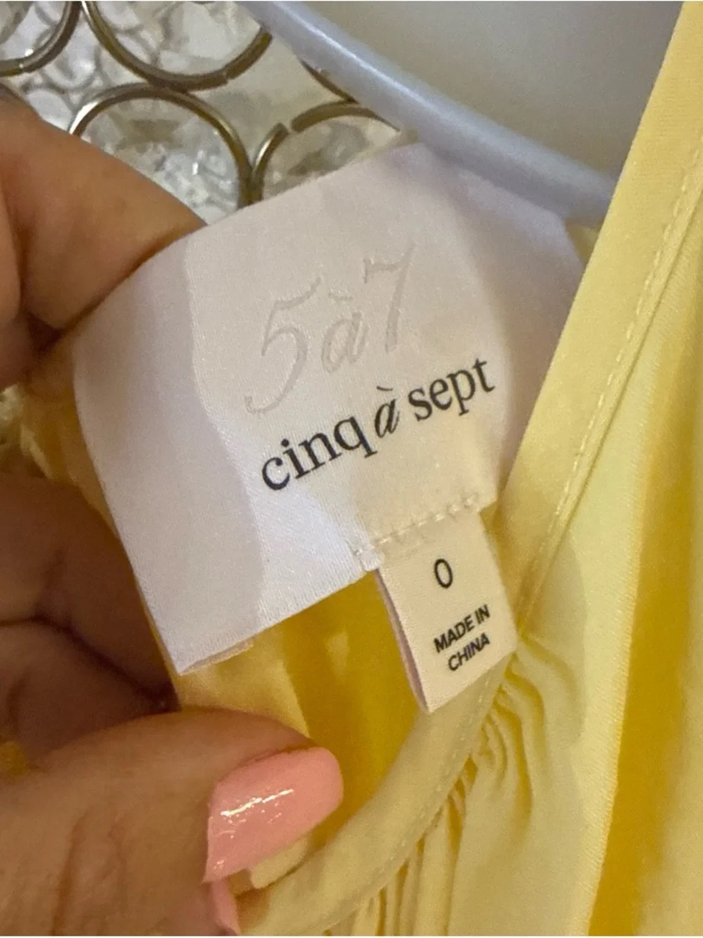cinq a sept Yellow Tiered Ruffle Midi Dress size 0 - Picture 5 of 7